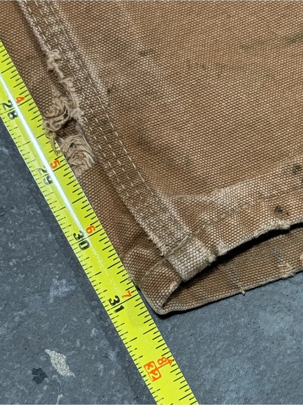 Vintage Carhartt Double Knee Carpenter Pants Tan Khaki Faded 34x32 Made In USA